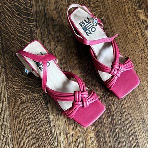 Bueno Red Heeled Sandals Size 40